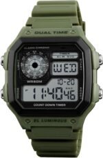 PASOY Men's Digital Sport Watch Dual Time Stopwatch Countdown Timer | Dual time/alarm/stopwatch/countdown/EL backlight/sporty style for gym/travel/outdoor use and light swimming - Image 4