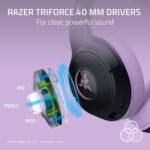 Razer Kraken Kitty V2 BT Wireless RGB Headset, Kuromi Edition | Chroma RGB Kitty Ears & Earcups, Bluetooth 5.2, 40 mm Drivers, Noise-cancelling Mics, Lightweight, USB-C, 40 Hr Battery - Image 5