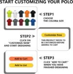 Custom Polo Shirts for Men Women Design Your Own Text Logo Image Personalized Embroidered Print Golf Work Shirts - Image 6
