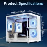 suevery Desktop Computer Prebuilt Gaming PC White | Ryzen 5 5500 Up 4.2 G 6cores 12threads 16G DDR4 RAM 512G SSD RX6500 XT 4G Gamer Home 4K Pro - Image 6