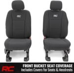 Rough Country Neoprene Front & Rear Seat Covers for Ford F-150, Lightning, F-250 & F-350 (2015-2026) Crew Cab w/Front Bucket Seats & Rear 60/40 Split - Image 6
