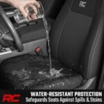 Rough Country Neoprene Front & Rear Seat Covers for Ford F-150, Lightning, F-250 & F-350 (2015-2026) Crew Cab w/Front Bucket Seats & Rear 60/40 Split - Image 9