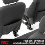 Rough Country Neoprene Front & Rear Seat Covers for Ford F-150, Lightning, F-250 & F-350 (2015-2026) Crew Cab w/Front Bucket Seats & Rear 60/40 Split - Image 10