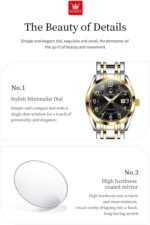 OLEVS Womens Watches Classic Dress Quartz Female Wristwatch Ladies Stainless Steel Waterproof Luminous Date Easy Read Watch for Lady - Image 4