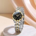 OLEVS Womens Watches Classic Dress Quartz Female Wristwatch Ladies Stainless Steel Waterproof Luminous Date Easy Read Watch for Lady - Image 5
