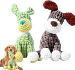 2 PCS Indestructible Dog Toy, 2026 New Dog Toys for Aggressive Chewers, Interactive Squeaky Chew Soft Teething Toy for Small, Medium, Large Dogs (Brown+Green) - Image 2