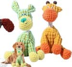 2 PCS Indestructible Dog Toy, 2026 New Dog Toys for Aggressive Chewers, Interactive Squeaky Chew Soft Teething Toy for Small, Medium, Large Dogs (Orange+Green) - Image 2