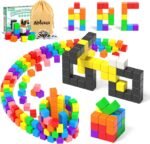 Apluses 54 PCS Magnetic Blocks, Magnetic Building Blocks for Toddlers 3+, Montessori Toys, Magnet Cubes, Preschool STEM Educational Sensory Magnet Toys for Kids Ages 3-5 Year Old Boys and Girls - Image 2