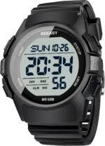 Beeasy Mens Digital Sports Watch, 50M Waterproof 49mm Rubber Strap Mens Watches with Stopwatch, Countdown Timer, Alarm & Dual Time—Ideal for Sport, Gym, Running, Referee, School & Daily Wear - Image 2