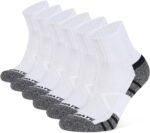 CLOSEMATE 6 Pack Mens Ankle Athletic Socks Cushioned Running Sports Cotton Quarter Socks - Image 2
