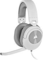 Corsair HS55 Surround v2 Multiplatform Gaming Headset – Dolby Atmos – Lightweight – Memory-Foam Leatherette – Omni-Directional Microphone – PC, Mac, PS5/PS4, Xbox Series X|S, Switch, Mobile – White - Image 2