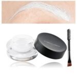 Eyebrow Pomade Cream,Brow Pomade Gel Naturally Long Lasting Waterproof,Delicate and Smooth Eye Brow Makeup Cosmetics with Eyebrow Brush - White - Image 2