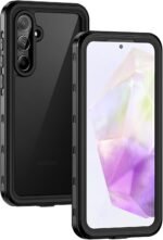 Lanhiem for Samsung Galaxy A35 5G Case, IP68 Waterproof Dustproof, Built-in Screen Protector, Rugged Full Body Shockproof Protective Cover for Samsung A35 5G /4G 6.6", Black/Clear - Image 2