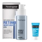 Neutrogena Rapid Wrinkle Repair Retinol Face Moisturizer Night Cream, Anti-Aging Face Cream with Retinol & Hyaluronic Acid, 1 fl. oz + Trial Size Hydro Boost Facial Cleanser, 0.5 fl. oz - Image 2
