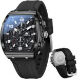 OLEVS Mens Watches Stylish Chronograph Waterproof Luminous Silicon Strap Multifunction Watches for Men Business Men Wrist Watch - Image 2