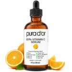 PURA D'OR 20% Vitamin C Facial Serum 4 Oz Antioxidant Anti-Aging Blend w/Retinol, Hyaluronic Acid, Ferulic Acid - Hydrating Lightweight Ayurvedic Skin Care - Men Women Daily Use - Image 2