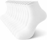 Rehelu Womens Ankle Socks Cotton Mini Crew Socks Cushioned Running Gym Workout Socks for Women 6 Pairs - Image 2