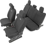 Rough Country Neoprene Front & Rear Seat Covers for Ford F-150, Lightning, F-250 & F-350 (2015-2026) Crew Cab w/Front Bucket Seats & Rear 60/40 Split - Image 2
