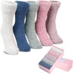 SISOSOCK 5 Pairs Fuzzy Soft Cozy Comfortable Socks for Women, Casual Sleep Comfy Socks, Perfect Warm Winter Gifts for Women - Image 2