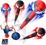 Spider Rocket Launcher for Kids, 4 Rockets with Web Air Pump, Stomping Launch Toys, Outdoor Spider Toys Gifts for 3-10 Year Old Boys & Girls - Image 2