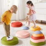 Tiny Land Stepping Stones for Kids, 5pcs Non-Slip Balance Toddler Toys | Sensory Stepping Stones for Toddlers 3-5 to Promote Balance, Coordination, and Active Play Skills Indoors or Outdoors - Image 2