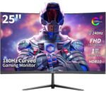 ZZA 25" Curved Gaming Monitor, 240Hz|144Hz FHD(1920 * 1080P) VA Screen Computer Monitor, Supports Freesync, 120% sRGB, Blue Light Filter,AMD Freesync, Wall Mountable Installs(HDMI 1.4/DP 1.2) - Image 2