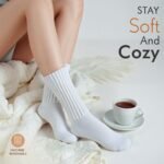 HONGTEYA Slouchy Crew Socks For Women,Scrunch Cotton Cozy Workout Socks | Mid Calf Scrunch Boot Socks Size 5-11, Cozy Slouch Casual Athletic Socks, All Season Gifts For Women - Image 7
