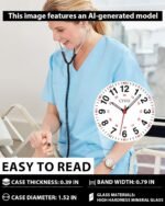 CIVO Nurse Watches for Women Men: Analog Waterproof Watch with Second Hand | Easy Read Dial, 12/24 Hour Military Time, Nursing, Gifts for Medical Student Nurses Doctors Ladies - Image 4