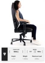 Secretlab Titan Evo Dark Knight Gaming Chair - Small, Leatherette, Black | Ergonomic, Lumbar Support, High Back, Reclining, Magnetic Head Pillow, Standard (285 lbs), 4D Armrests, Height Adjustable - Image 4