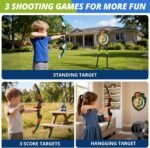 2 Pack Kids Bow and Arrow, LED Archery Set with Dinosaur Target | with 24 Suction Cup Arrows, 1 Standing Target, 6 Score Targets & 2 Quiver, Indoor Outdoor Sport Gifts for Boys Girls - Image 3