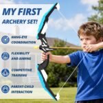 2 Pack Kids Bow and Arrow, LED Archery Set with Dinosaur Target | with 24 Suction Cup Arrows, 1 Standing Target, 6 Score Targets & 2 Quiver, Indoor Outdoor Sport Gifts for Boys Girls - Image 6