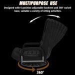 Swivel Gaming Chair Multipurpose Video Game Chairs w/6 Adjustable Postion | Floor Gaming Chair for Playing Video Games, TV, w/Armrest back Support & 6 Adjustable Postion Backrest for Adults, Black - Image 6